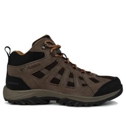 Buty męskie zimowe trekkingowe Columbia REDMOND. Brązowe buty trekkingowe męskie Columbia, na zimę, bez wzorów, bez zapięcia, trekkingowe. W wyprzedaży za 359.00 zł.