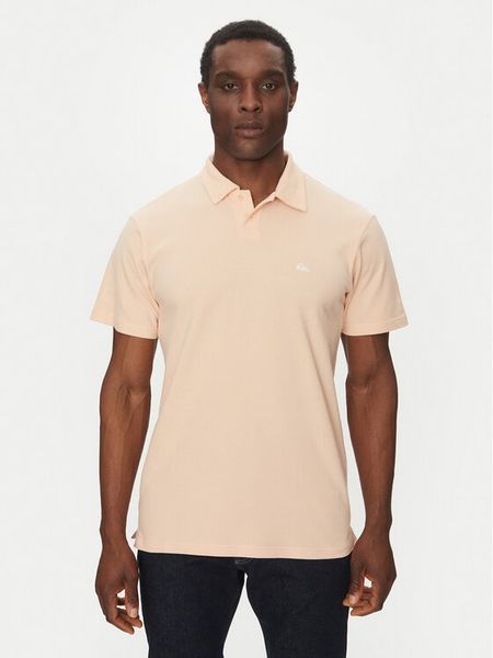 Quiksilver Polo EQYKT04375 Pomarańczowy Regular Fit. Brązowe koszulki polo męskie Quiksilver, m, bez wzorów, z bawełny, bez kołnierzyka, bez ramiączek. Za 79.99 zł.