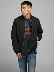 Jack & Jones Kurtka bomber Rush 12165203 Czarny Regular Fit. Czarne kurtki męskie Jack & Jones, m, bez wzorów, z syntetyku, bez ramiączek, bez kaptura. Za 149.99 zł.