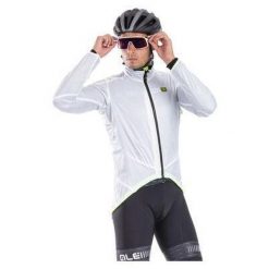 Kurtka rowerowa męska Alé Cycling Klimatik Guscio Light Pack. Białe kurtki męskie ALÉ CYCLING, m, bez wzorów, bez kaptura, rowerowe. Za 381.50 zł.