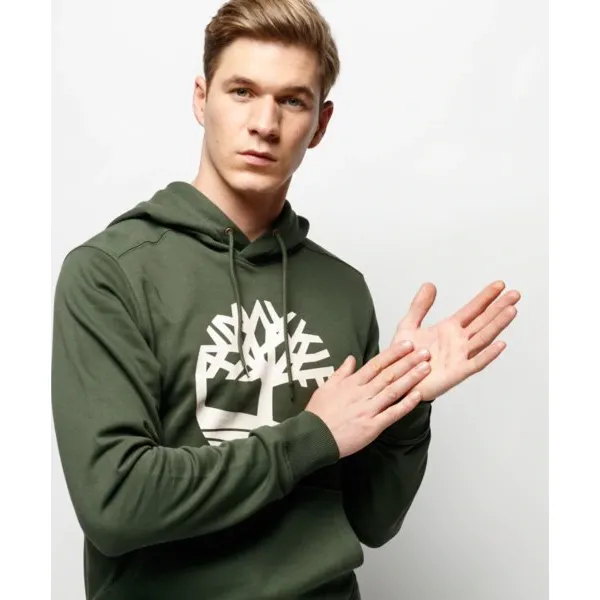 Timberland Bluza Core Tree Logo Pullover Hoodie , zielony, rozmiar S. Zielone bluzy nierozpinane męskie Timberland, m, z aplikacjami, z bawełny, bez ramiączek, bez kaptura. W wyprzedaży za 263.99 zł.