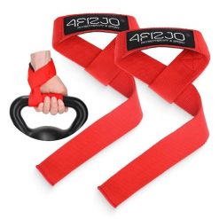 Paski treningowe do martwego ciągu 4FIZJO 2 sztuki. Czerwone paski męskie 4FIZJO, bez wzorów, sportowe. Za 29.99 zł.