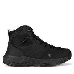 Trekkingi Hunter. Czarne buty trekkingowe męskie Hunter, bez wzorów, sportowe, bez obcasa, bez zapięcia. Za 459.99 zł.
