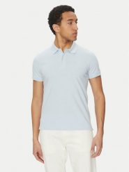 Geox Polo M5511B T3240 F4508 Błękitny Regular Fit. Niebieskie koszulki polo męskie Geox, m, bez wzorów, z bawełny, bez kołnierzyka, bez ramiączek. Za 139.99 zł.