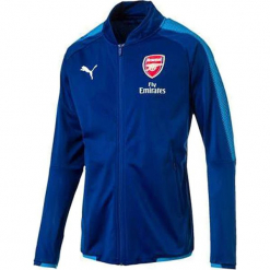 Kurtka sportowa "FC Arsenal" w kolorze niebieskim. Niebieskie kurtki treningowe męskie marki Puma. W wyprzedaży za 159.95 zł.