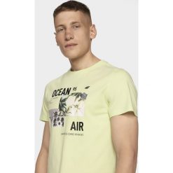 T-shirt męski TSM254 - jasny żółty. T-shirty męskie marki 4f. Za 59.99 zł.