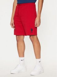 U.S. Polo Assn. Szorty sportowe MUP3355 Czerwony Regular Fit. Czerwone szorty sportowe męskie U.S. Polo Assn., bez wzorów, z bawełny, sportowe. Za 129.99 zł.