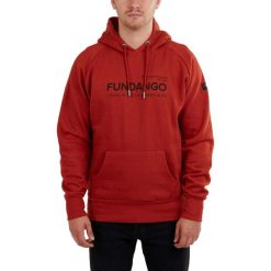 Bluza męska Fundango Dixon z kapturem. Brązowe bluzy nierozpinane męskie Fundango, m, bez wzorów, casualowe, bez ramiączek, z kapturem. Za 339.90 zł.