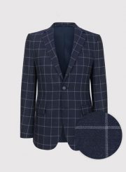 PAKO LORENTE – Casualowa granatowa marynarka w jasną kratę. Marynarki męskie Pako Lorente, m, bez wzorów. Za 399.99 zł.