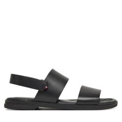Sandały Tommy Hilfiger. Czarne sandały męskie Tommy Hilfiger, bez zapięcia. Za 269.99 zł.