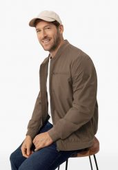 Bomberka męska J-BAZIL. Brązowe kurtki męskie Volcano, na jesień, m, bez wzorów, z jeansu, klasyczne, bez ramiączek, bez kaptura. Za 329.99 zł.