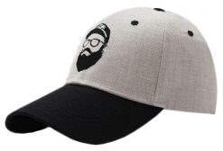 Czapka z Daszkiem, Szara z Haftem Barber, Brodacz, Bejsbolówka Bawełniana -PAKO JEANS. Szare czapki męskie Pako Jeans, na lato, bez wzorów, z bawełny. Za 49.00 zł.