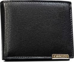 4U Cavaldi Portfel męski Cavaldi N992-P-GOS-BL czarny. Czarne portfele męskie 4U Cavaldi, bez wzorów. Za 59.00 zł.