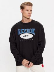 Reebok Bluza Archive Essentials II0696 Czarny Regular Fit. Czarne bluzy nierozpinane męskie Reebok, l, bez wzorów, z bawełny, bez ramiączek, bez kaptura. Za 169.99 zł.