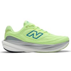 Buty męskie New Balance Infinion 1080 v15 M10802HR – zielone. Zielone buty do biegania męskie New Balance, bez wzorów, bez zapięcia, do biegania. Za 849.99 zł.