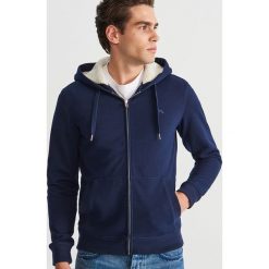 Rozpinana bluza z kapturem - Granatowy. Bluzy z kapturem męskie marki Reserved. W wyprzedaży za 79.99 zł.