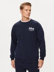 Fila Bluza FAM0671 Granatowy Relaxed Fit. Niebieskie bluzy nierozpinane męskie Fila, m, bez wzorów, z bawełny, bez ramiączek, bez kaptura. Za 139.99 zł.