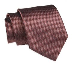 Krawat Klasyczny, Brązowy, Miedziany w Drobny Rzucik, Męski, Szeroki 8 cm, Elegancki -CHATTIER. Brązowe krawaty i muchy męskie Chattier, bez wzorów, z poliesteru, eleganckie. Za 49.00 zł.