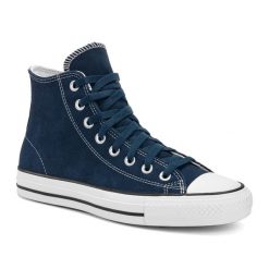 Trampki Converse Chuck Taylor All Star Pro Suede Hi. Niebieskie trampki męskie Converse, bez wzorów, retro, bez zapięcia. Za 309.99 zł.