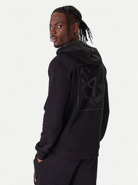 EA7 Emporio Armani Bluza 7M001490 AF17787 UC001 Czarny Regular Fit. Czarne bluzy rozpinane męskie EA7 Emporio Armani, m, bez wzorów, z bawełny, bez ramiączek, bez kaptura. Za 589.99 zł.