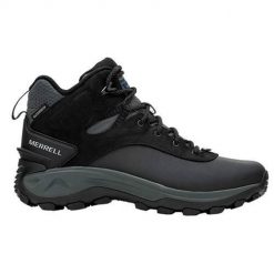 Buty trekkingowe męskie Merrell Thermo Kiruna 2 Mid Waterproof. Czarne buty trekkingowe męskie Merrell, bez wzorów, z materiału, bez zapięcia. Za 694.00 zł.