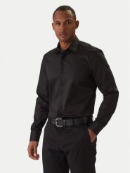 BOSS Koszula H-Hank 50550653 Czarny Slim Fit. Czarne koszule męskie Boss, m, bez wzorów, z bawełny, bez kołnierzyka, bez ramiączek. Za 529.99 zł.