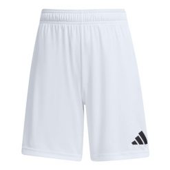 Spodenki sportowe piłkarskie Adidas Entrada 26. Białe szorty sportowe męskie ADIDAS, bez wzorów, klasyczne, z standardowym stanem. Za 49.99 zł.