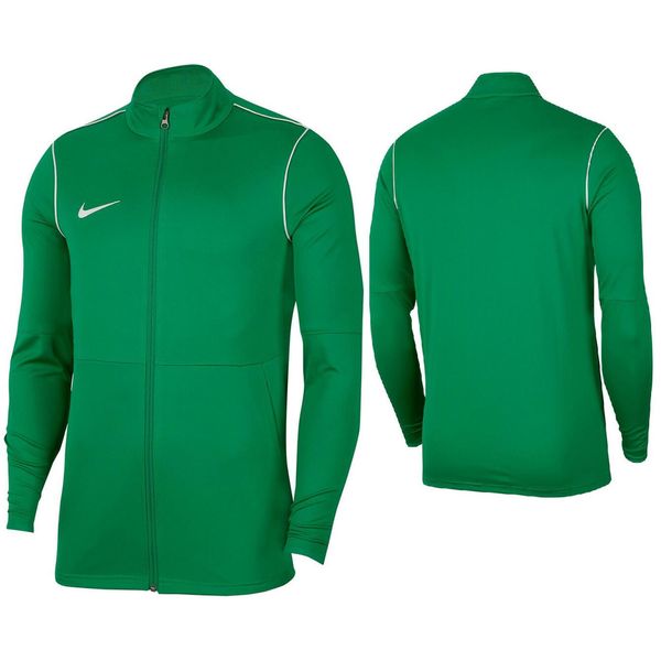 Bluza piłkarska męska Nike Dry Park 20 Dri-Fit rozpinana bez kaptura ze stójką. Zielone bluzy rozpinane męskie Nike, m, bez wzorów, sportowe, bez ramiączek, bez kaptura. Za 113.00 zł.