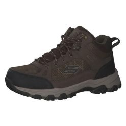 Buty trekkingowe męskie Skechers Selmen Melano. Brązowe buty trekkingowe męskie Skechers, bez wzorów, z gumy, bez zapięcia. Za 399.99 zł.