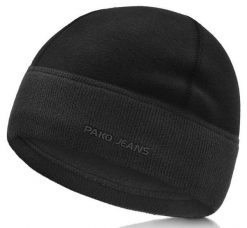 Ciepła, Zimowa Czapka - Podszyta Polarem - Pako Jeans - Czarna. Czarne czapki męskie Pako Jeans, na zimę, bez wzorów, z jeansu, sportowe. Za 45.00 zł.