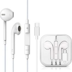 Słuchawki 4kom.pl Słuchawki przewodowe douszne Vega Colors EarPods USB-C Type C NEW CHIP Białe. Białe słuchawki douszne 4kom.pl. Za 40.00 zł.