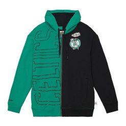 Polar z kapturem Boston Celtics Intégrale 2.0. Czarne bluzy z polaru męskie Mitchell & Ness, m, bez wzorów, z polaru, bez ramiączek, z kapturem. Za 497.00 zł.