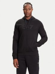 EA7 Emporio Armani Bluza 7M000903 AF13512 UC001 Czarny Regular Fit. Czarne bluzy nierozpinane męskie EA7 Emporio Armani, l, bez wzorów, z bawełny, bez ramiączek, bez kaptura. Za 389.99 zł.