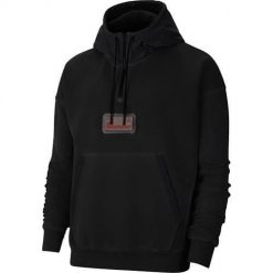 Bluza sportowa męska Nike M J 23ENG Flc PO Hoodie. Czarne bluzy nierozpinane męskie Nike, m, bez wzorów, sportowe, bez ramiączek, z kapturem. Za 489.00 zł.