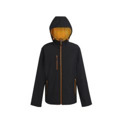 Kurtka wodoodporna z kapturem Regatta Navigate. Czarne kurtki męskie Regatta, na lato, bez wzorów, sportowe, bez ramiączek, z kapturem. Za 268.50 zł.