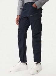 G-Star Raw Spodnie materiałowe Rovic D02190-5126 Granatowy Regular Fit. Niebieskie spodnie na co dzień męskie G-Star Raw, bez wzorów, z materiału, retro. Za 639.99 zł.