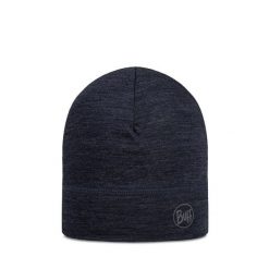 Czapka z wełny merynosów Buff Merino Lightweight. Niebieskie czapki męskie Buff, bez wzorów, z wełny, sportowe. Za 109.99 zł.