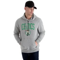 Bluza z kapturem Boston Celtics NBA. Szare bluzy nierozpinane męskie New Era, m, bez wzorów, z kapturem. W wyprzedaży za 255.30 zł.