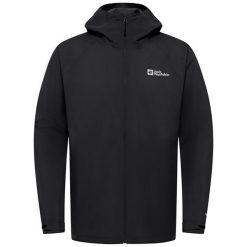 Kurtka przeciwdeszczowa męska Jack Wolfskin Prelight 2.5L LT. Czarne kurtki męskie Jack Wolfskin, l, bez wzorów, sportowe, bez ramiączek, bez kaptura. Za 589.99 zł.