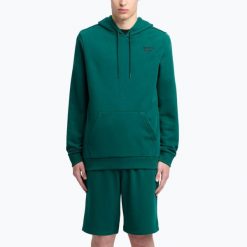 Bluza Reebok Identity Small Logo Hoodie. Zielone bluzy nierozpinane męskie REEBOK FITNESS, bez wzorów, sportowe, bez ramiączek, bez kaptura. Za 159.99 zł.