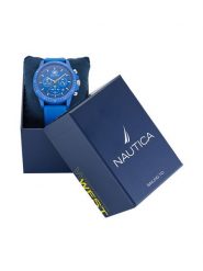 Nautica Zegarek Nautica One NAPNOF4S3 Niebieski. Niebieskie, analogowe zegarki męskie Nautica. Za 999.99 zł.