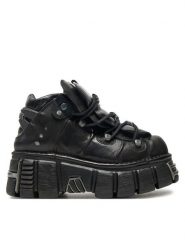 NEW ROCK Sneakersy M-106-S1 Czarny. Czarne buty sportowe na co dzień męskie NEW ROCK, m, bez wzorów, ze skóry, rockowe, bez ramiączek, bez kaptura. Za 1,419.00 zł.