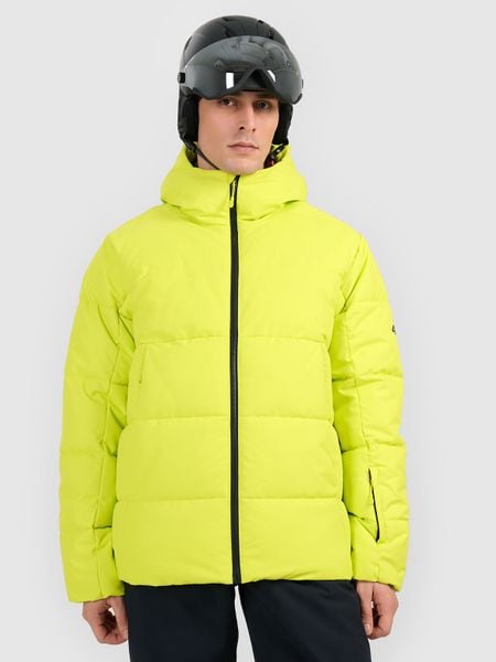 4F Kurtka narciarska membrana 5000 męska - zielona S. Zielone kurtki narciarskie i snowboardowe męskie 4f, na zimę, m, bez wzorów, bez kaptura, narciarskie. Za 499.99 zł.