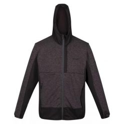 Męski Softshell Z Kapturem Bresdon. Czarne kurtki softshell męskie Regatta, l, bez wzorów, z softshellu, z kapturem, trekkingowe. Za 95.99 zł.