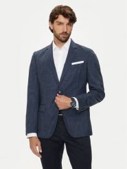 Boss Marynarka H-Hutson-224 50521645 Granatowy Slim Fit. Niebieskie marynarki męskie Boss, m, bez wzorów, z wełny. Za 1,109.00 zł.