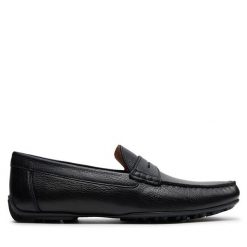 Mokasyny Geox. Czarne mokasyny męskie Geox, bez zapięcia. Za 449.99 zł.
