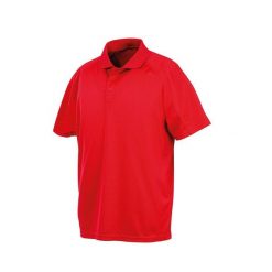 Męska Koszulka Polo Impact Performance Aircool. Czerwone koszulki polo męskie SPIRO, l, bez wzorów, bez kołnierzyka, bez ramiączek. Za 48.99 zł.