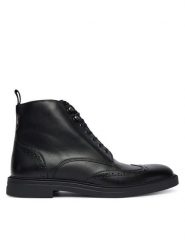 BOSS Kozaki Calev 50552551 Czarny. Czarne buty zimowe męskie Boss, bez wzorów, ze skóry, bez obcasa, bez zapięcia. Za 889.99 zł.