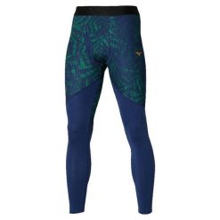 Legginsy Mizuno BT Virtual G3. Niebieskie legginsy męskie Mizuno, bez wzorów, do biegania. Za 319.00 zł.