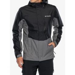 Kurtka przeciwdeszczowa męska Columbia Pouring Adventure III Jacket. Szare kurtki męskie Columbia, m, bez wzorów, sportowe, bez ramiączek, bez kaptura. Za 413.99 zł.